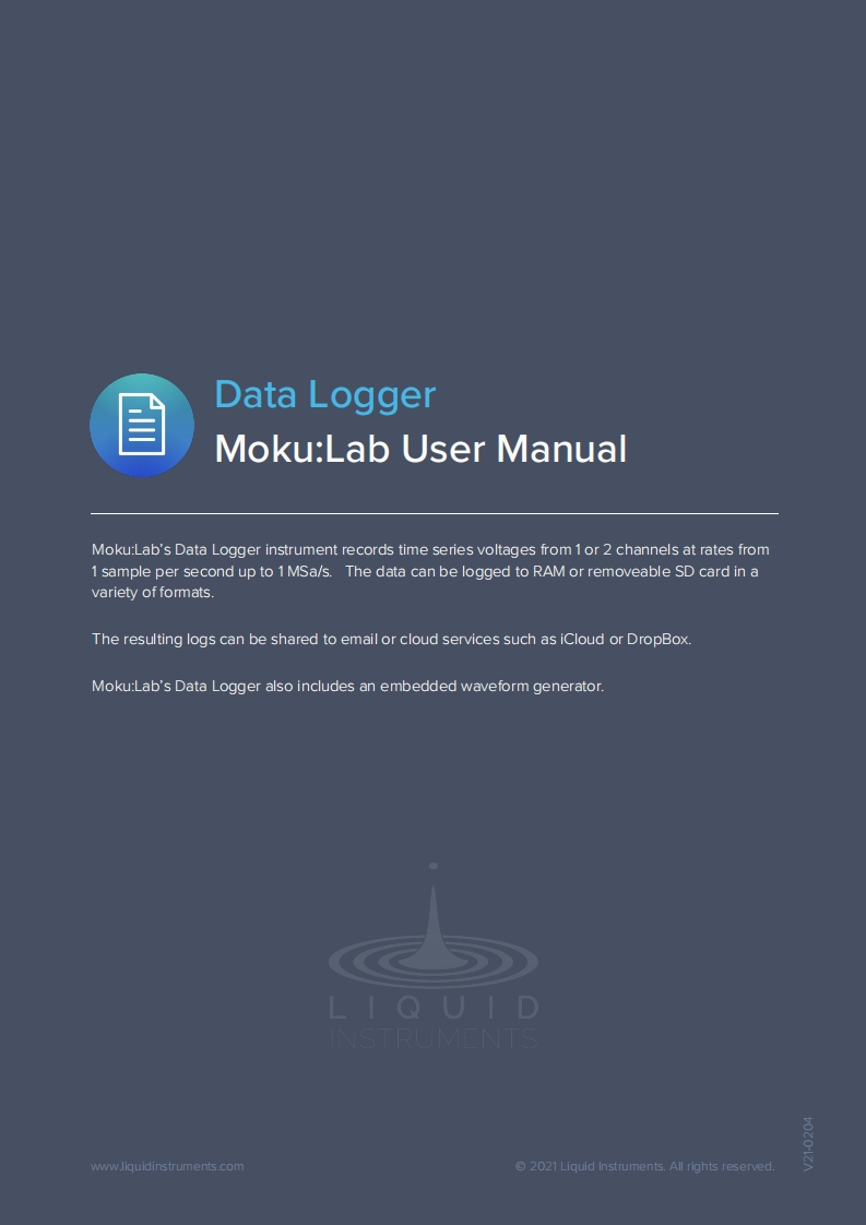 MokuLab_使用说明书手册_datalogger_EN