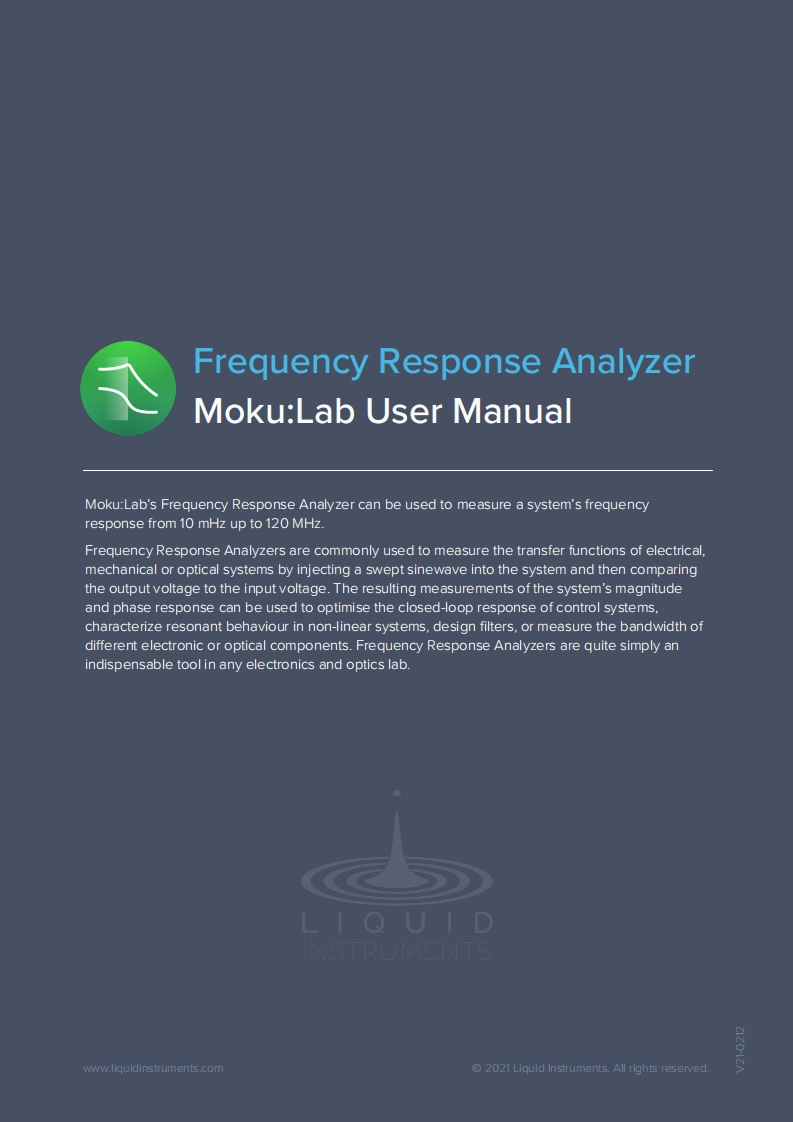 MokuLab_使用说明书手册_frequency-response-analyzer_EN