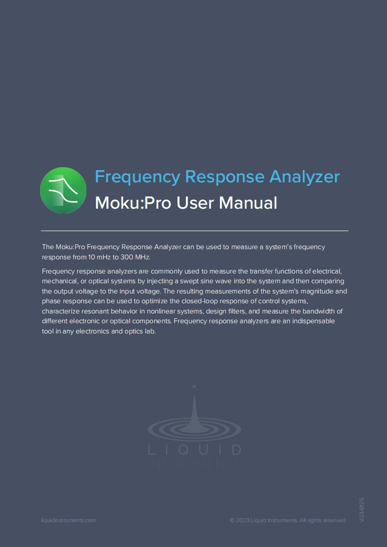 MokuPro_使用说明书手册_frequency-response-analyzer_EN