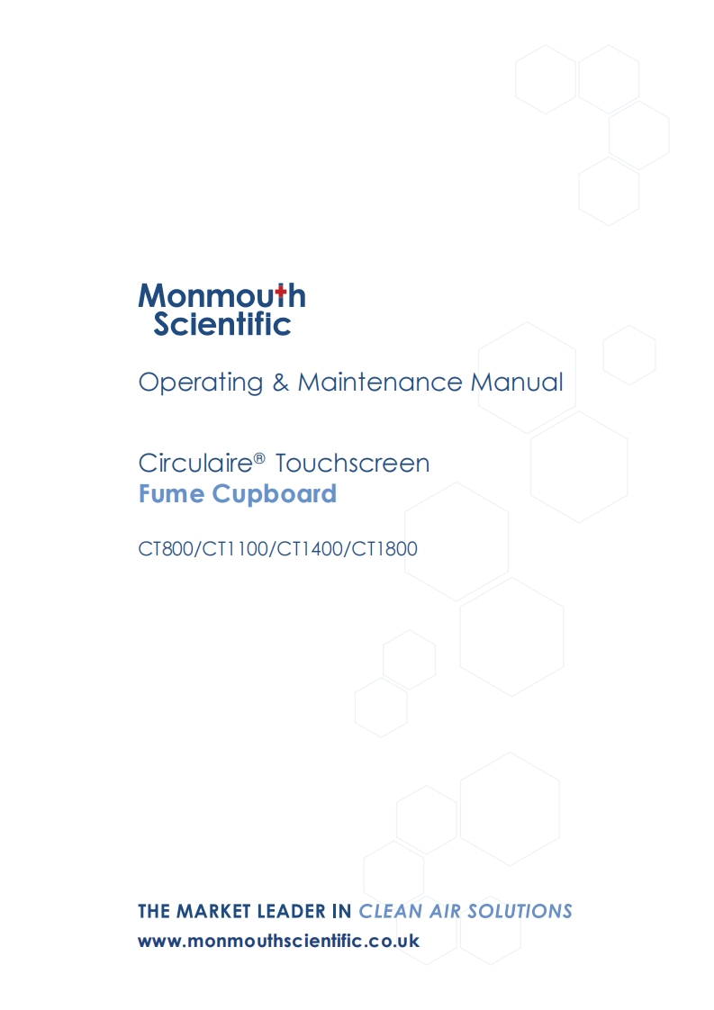 Monmouth-CT1400-Filtration-Fume-Cupboard-Operational-and-Maintenance-操作说明书手册