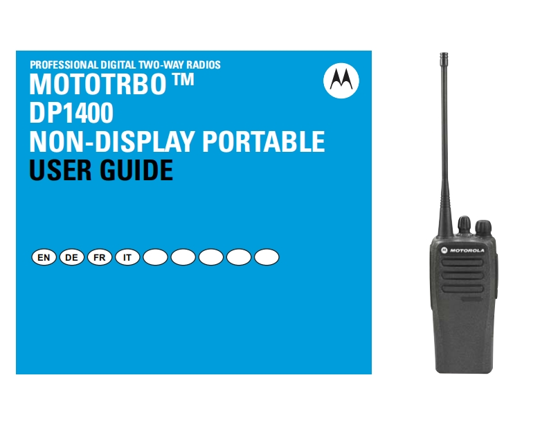 Motorola-dp1400-manuel使用说明书手册