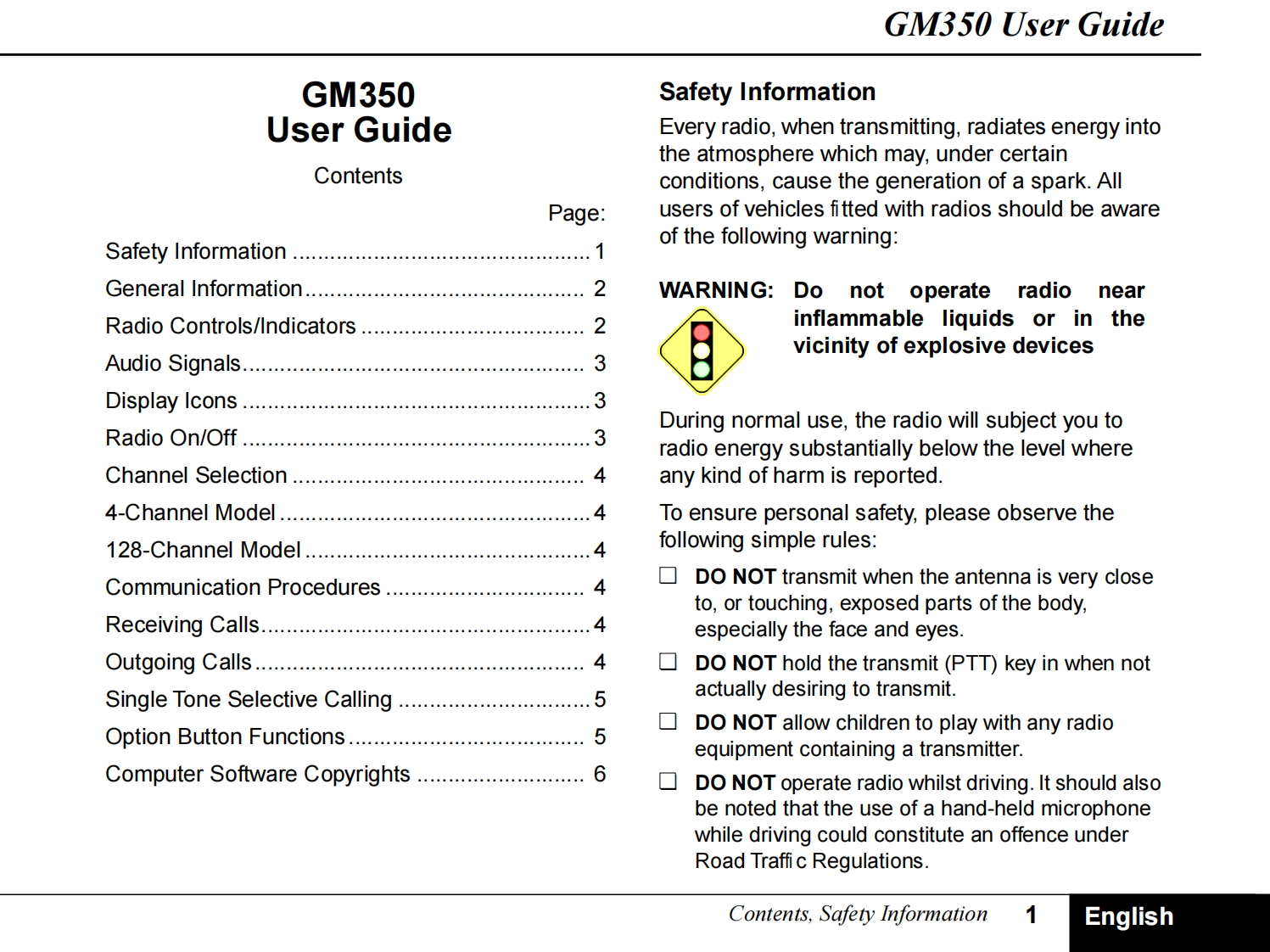 Motorola_GM-350_使用说明书手册