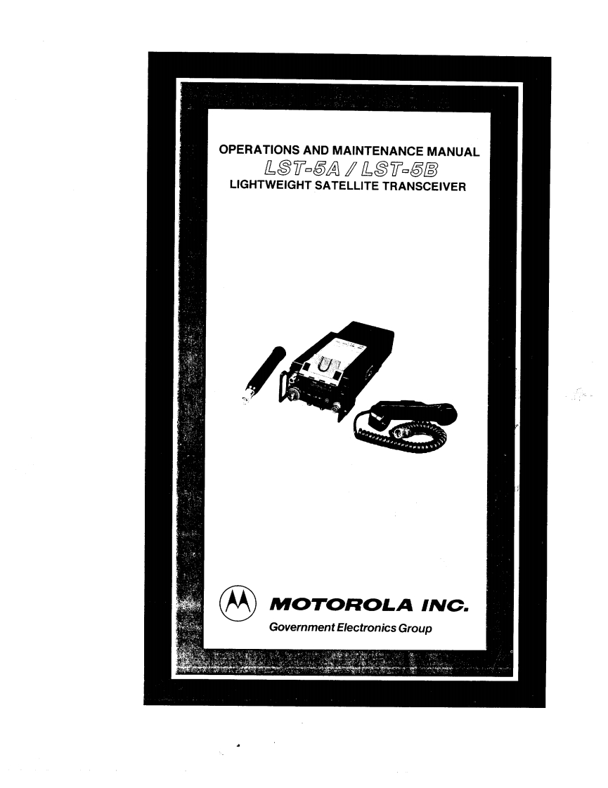Motorola_LST-5A_LST-5B_维修维护电器原理图手册_使用说明书手册_1987-找手册网