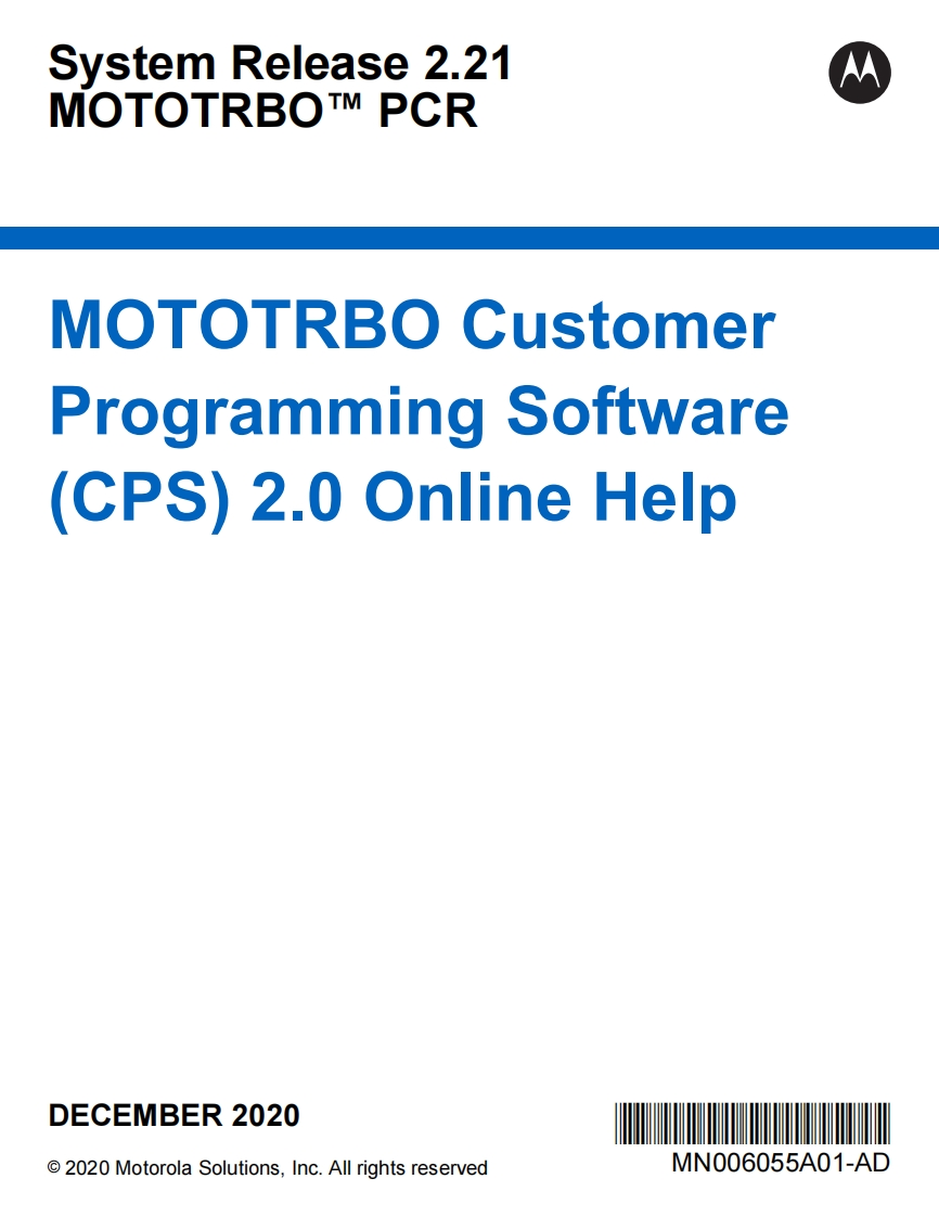 Motorola_MOTOTRBO_customer_programming_software_CPS_2_使用说明书手册