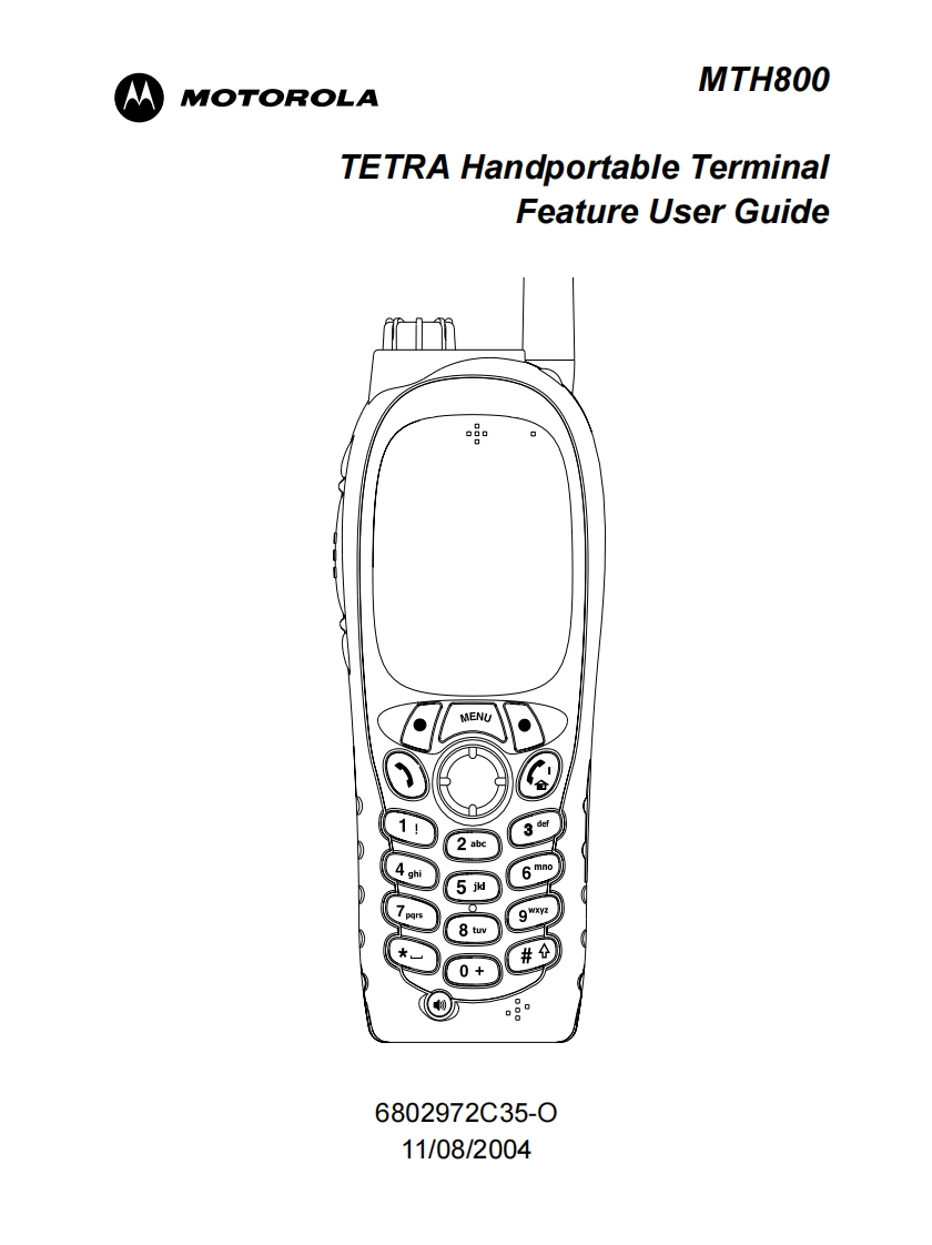 Motorola_MTH-800_使用说明书手册