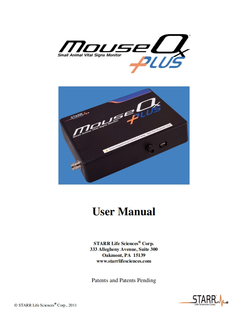 MouseOxII_-_操作说明书手册_-_Rev_1.2.1_-_30_Aug_11