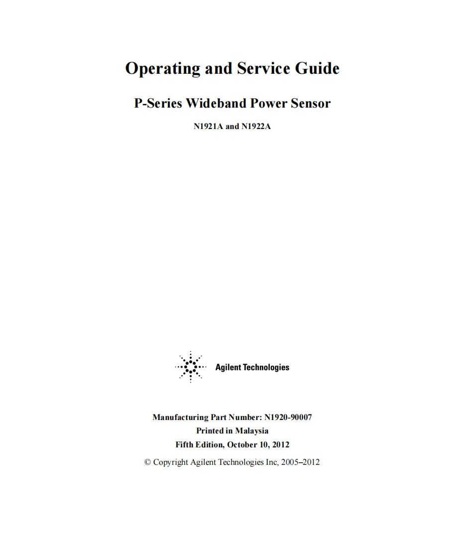 N1921~2A_Power_Sensor_UG操作说明书手册