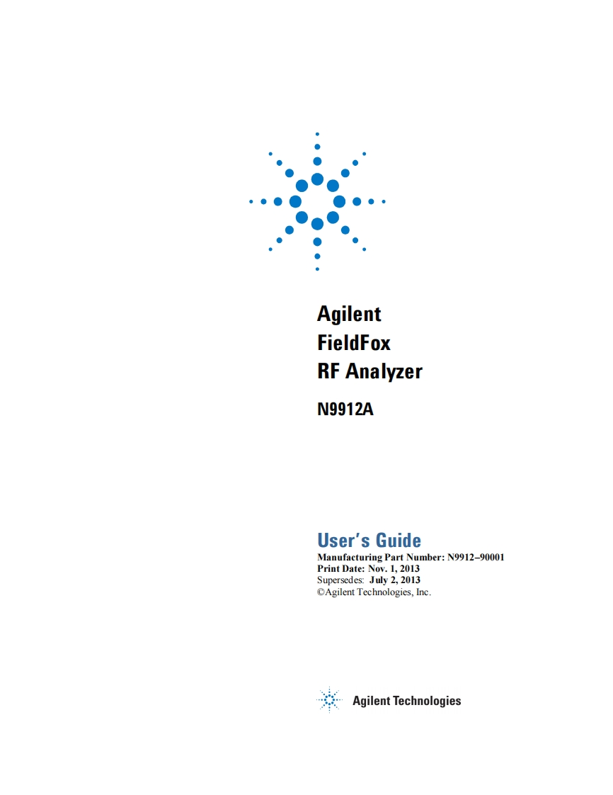 N9912A--用户操作维护说明书手册