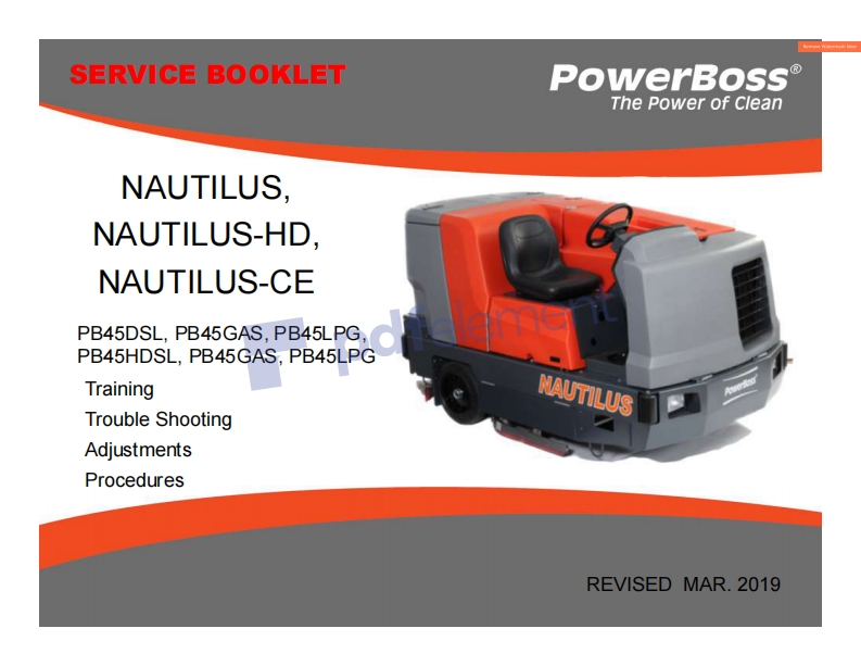 NAUTILUS维修说明书手册2019