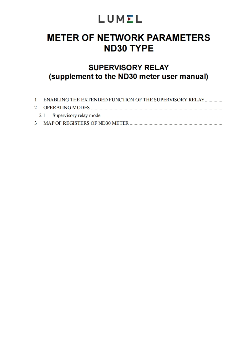 ND30_service_操作说明书手册_Protection_Relay