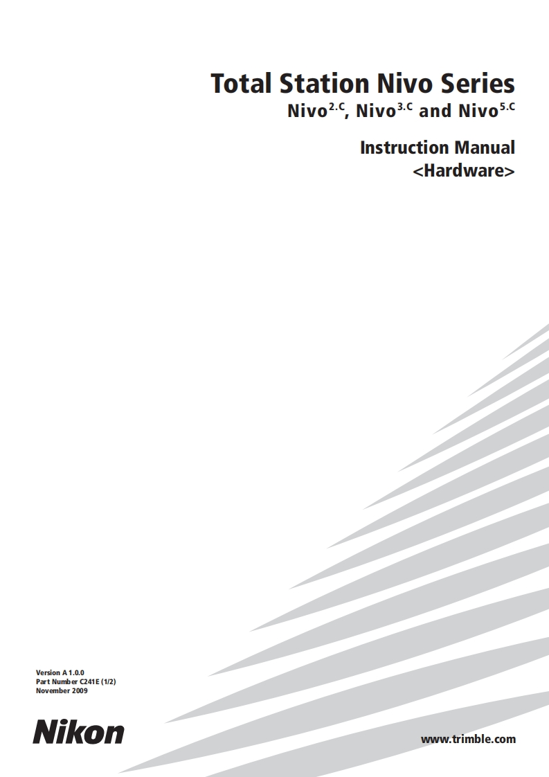 NIKON-Nivo-C-manuale操作说明书手册