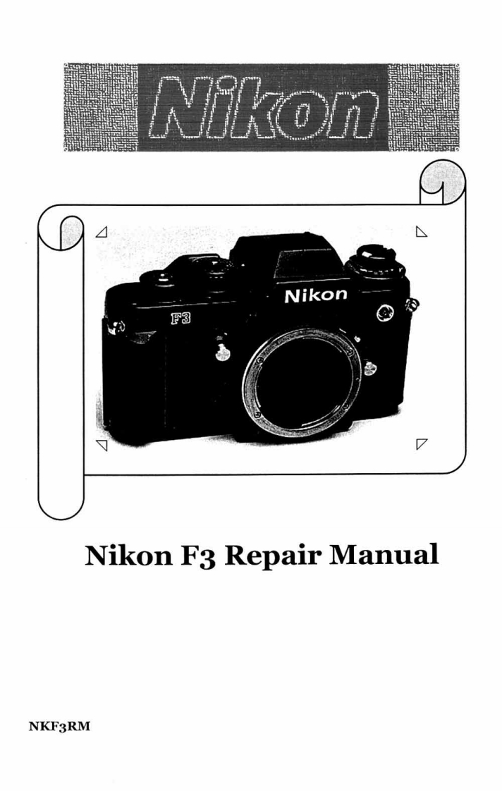 NIKON尼康数码相机F3-(V.-2)维修手册零部件手册