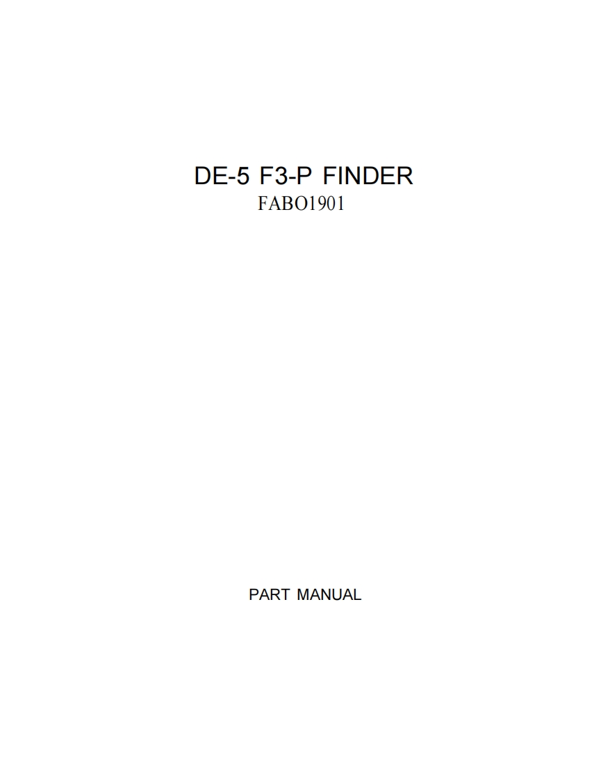 NIKON尼康数码相机F3-Finder-DE-5维修手册零部件手册
