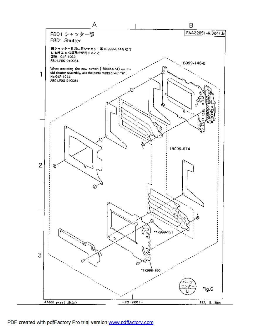NIKON尼康数码相机F801--Part-List维修手册零部件手册