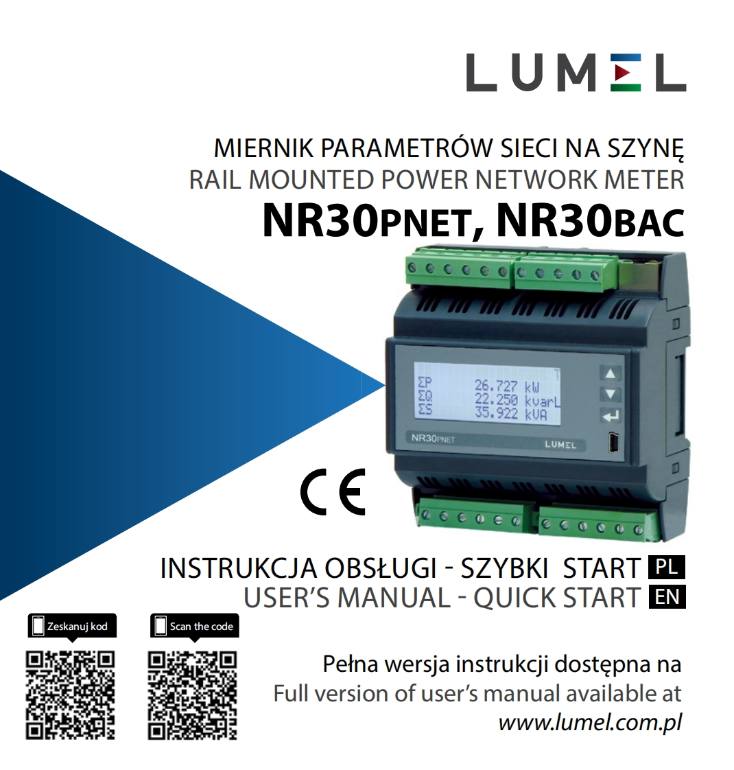 NR30PNET_revA_NR30BAC_revA_service_操作说明书手册_QUICK_START