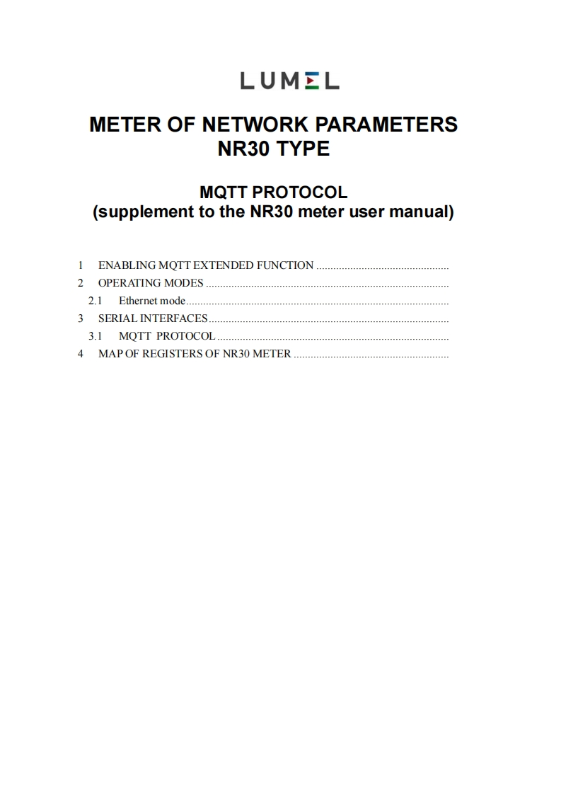 NR30_service_操作说明书手册_MQTT_Protocol