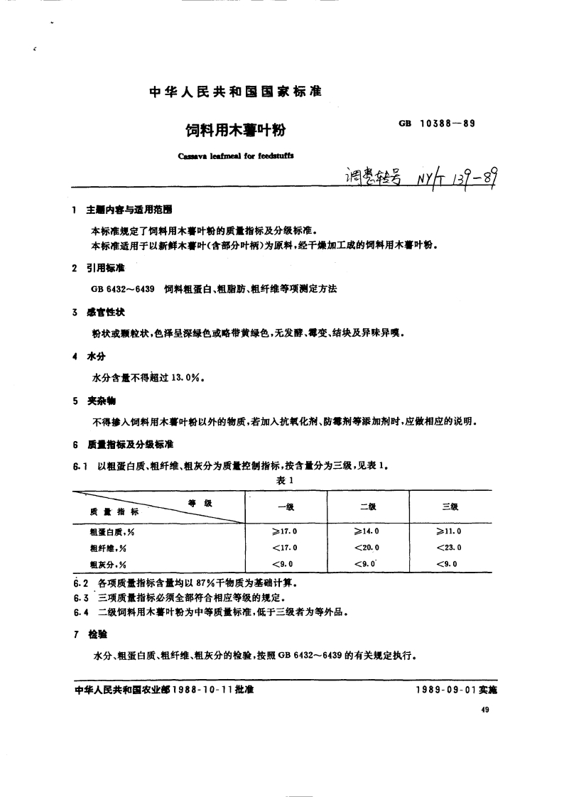NYT-139-1989-饲料用木薯叶粉(中文)