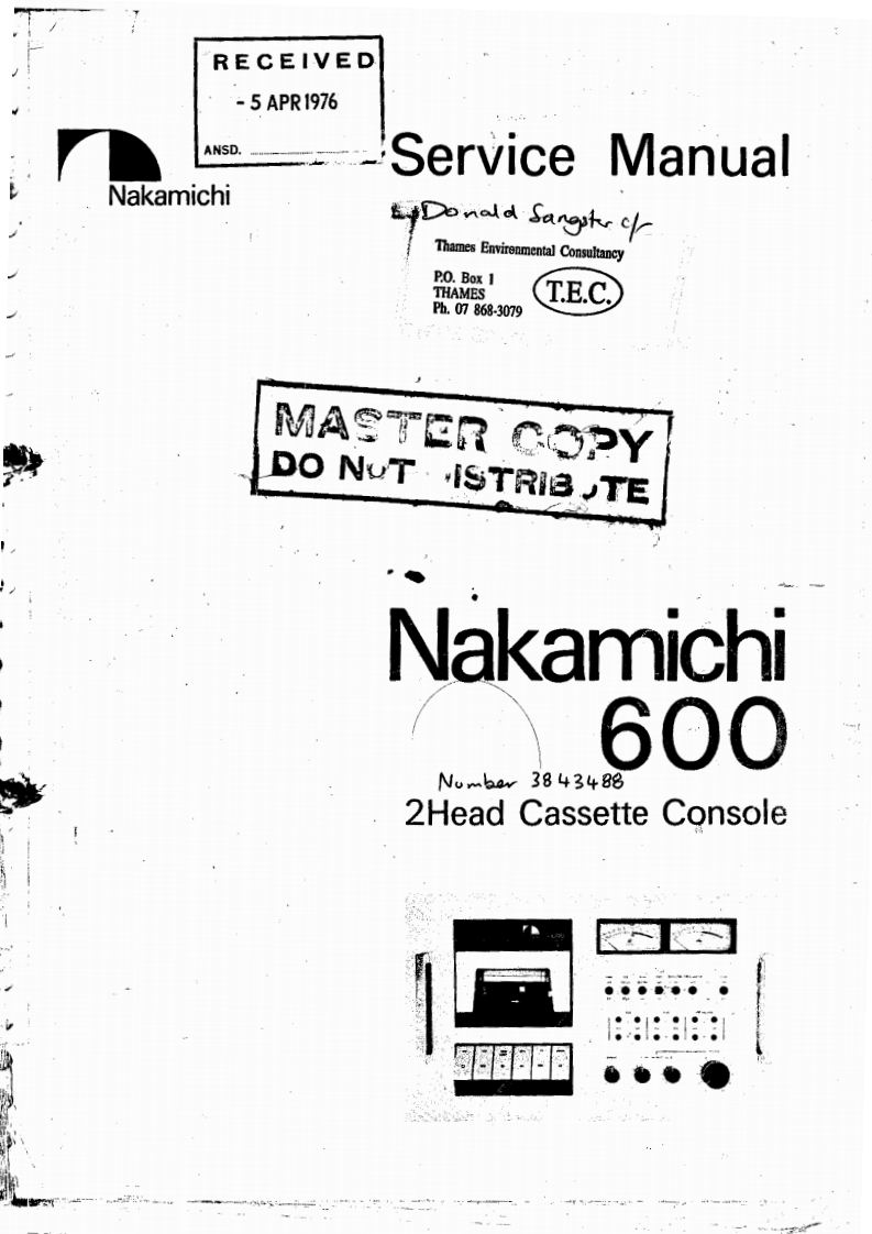 Nakamichi-600-Service-Manual维修手册