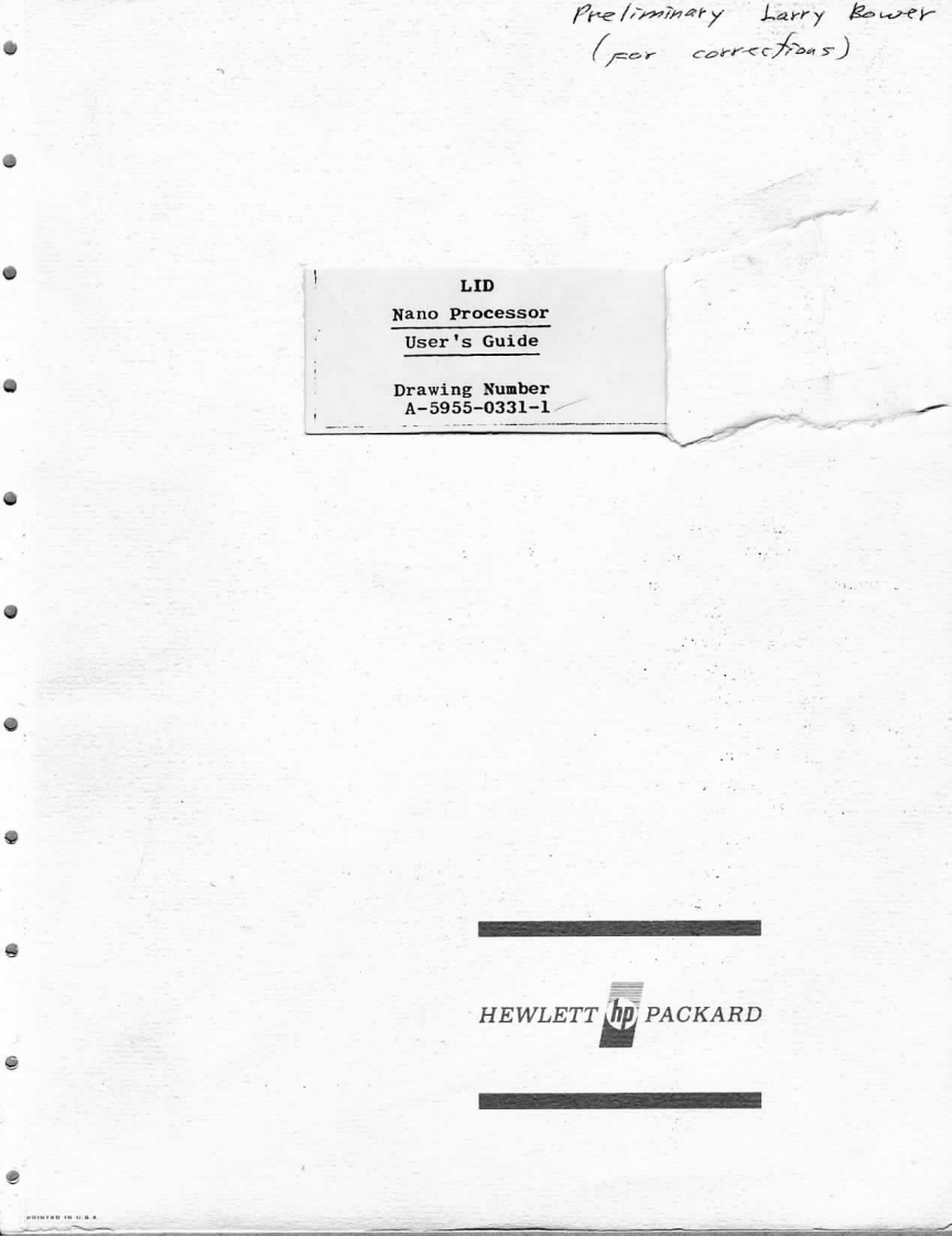 Nanoprocessor_使用说明书手册_Guide_A-5955-0331-11975-11