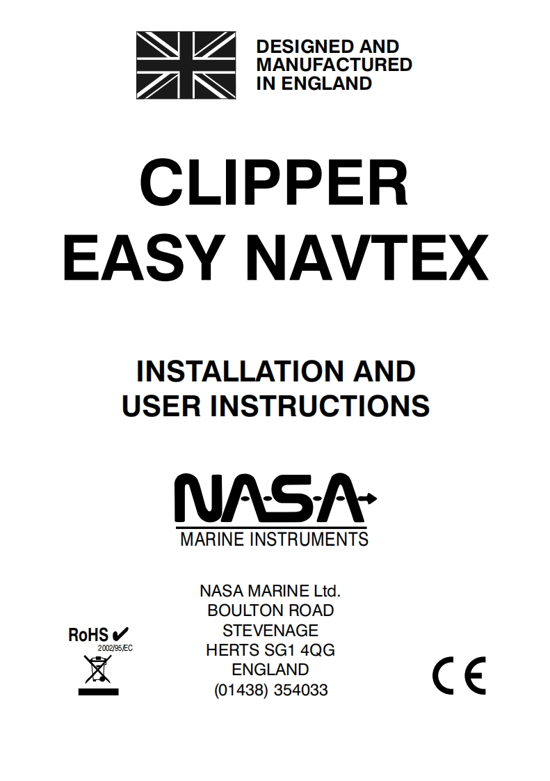 Nasa_Clipper-Easy-Navtex_Manual操作说明书手册