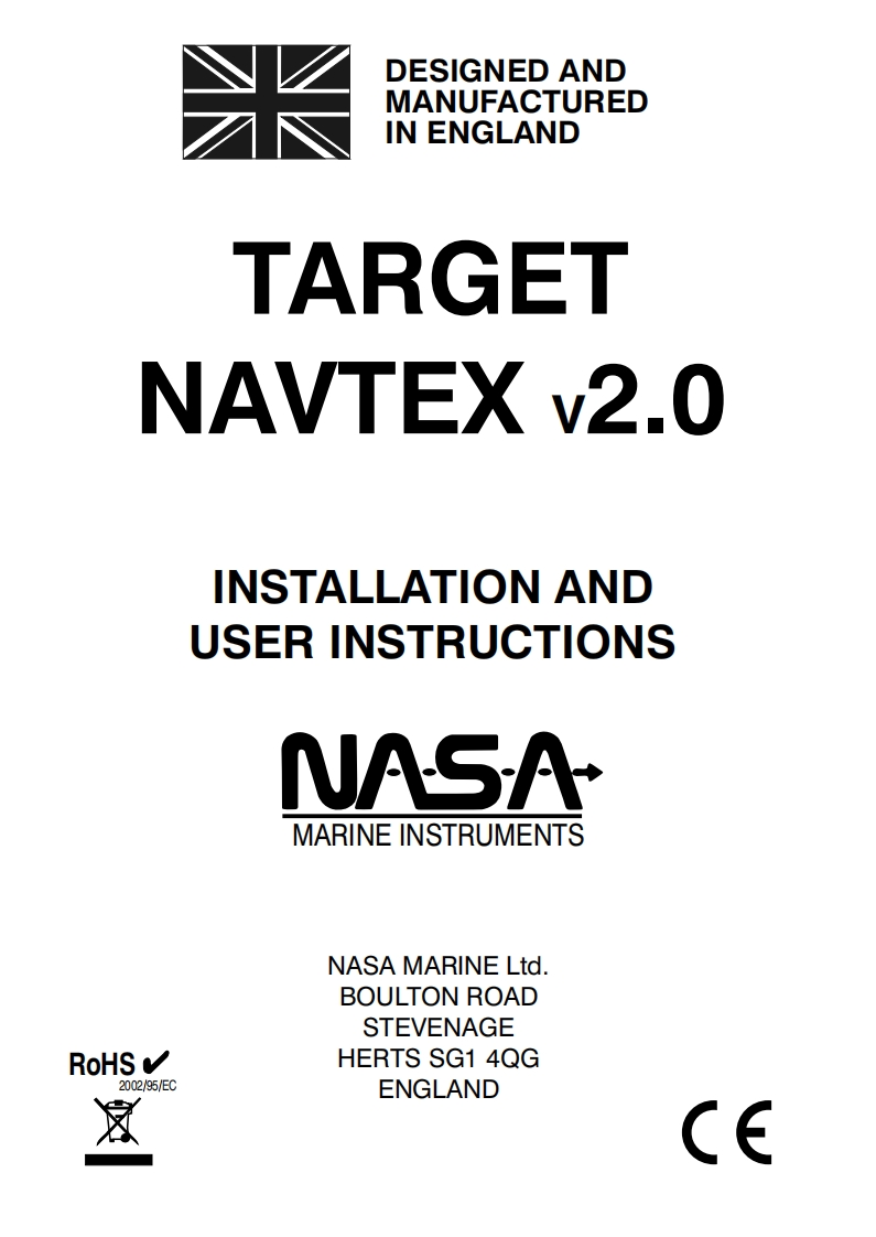 Nasa_Navtex-Pro-V2_Manual操作说明书手册
