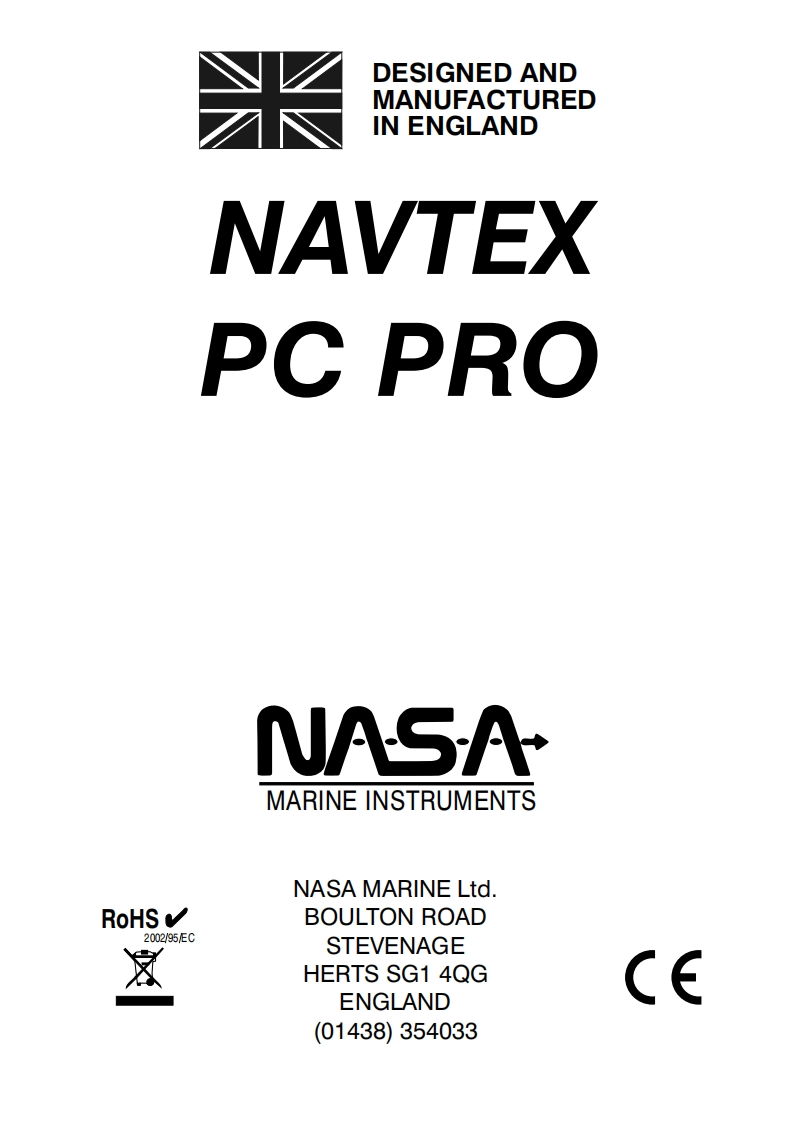 Nasa_PC-NAVTEX-USB_Manual操作说明书手册