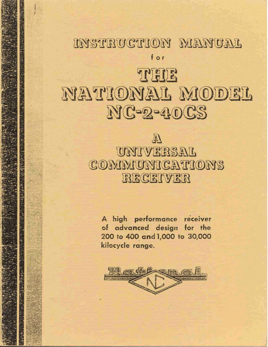 National_NC-2-40CS_(Manual操作说明书手册)