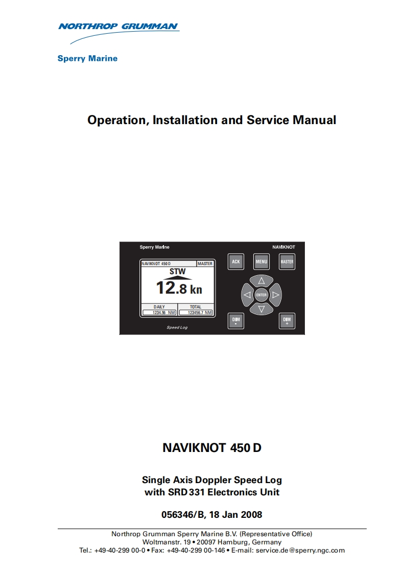 Naviknot_450D-Operation_installation_Service_Manual维修手册