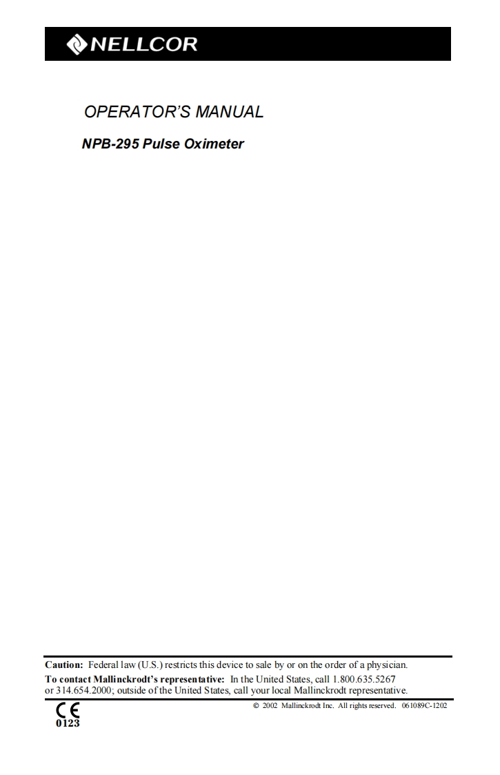 Nellcor-NBP295-User-Manual操作说明书手册新质力文库 - 聚焦新质生产力发展的数字化知识库_行业洞察 / 理论成果 / 实践指南免费下载新质力文库