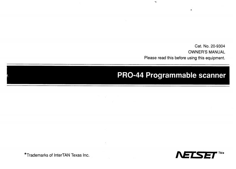 Netset_PRO-44_Manual操作说明书手册