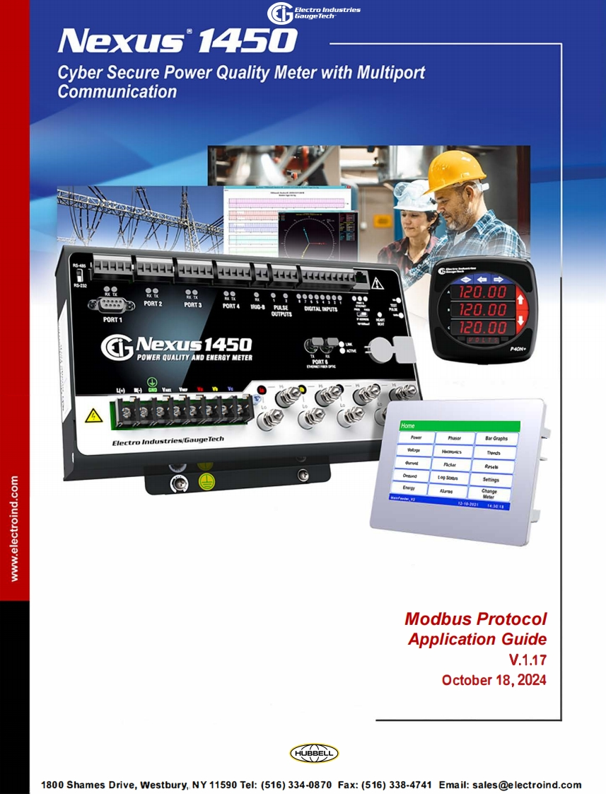 Nexus-1450-Meter-Modbus-操作说明书手册_E171707