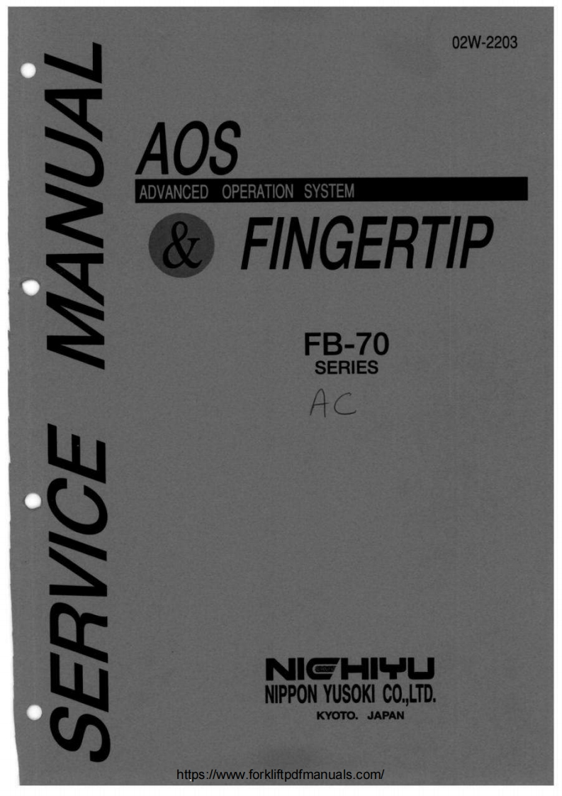 Nichiyu-FB70-Forklift-Truck-维修维护手册-PDF