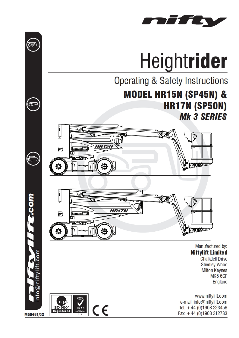 Nifty-HR17N-Operations-Manual操作与维护保养说明书手册