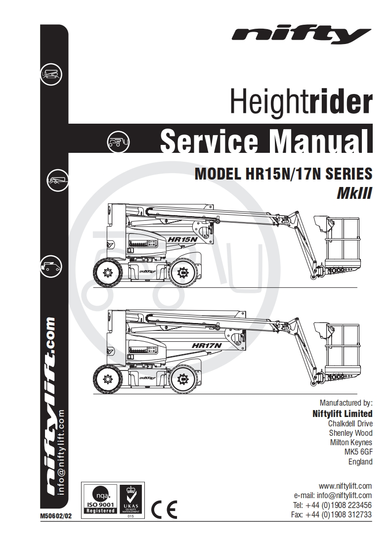 Nifty-HR17n-service-manual操作与维护保养说明书手册