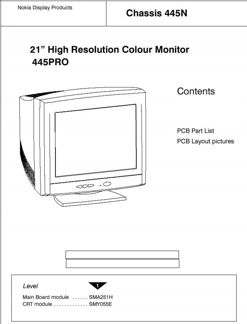 NokiaMonitor445Pro维修手册电器原理图