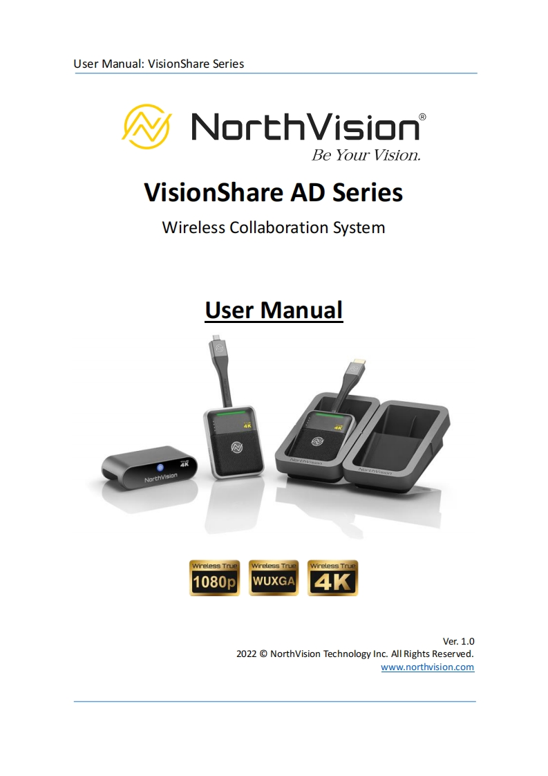 NorthVision-AD-Series-操作说明书手册-V1.0