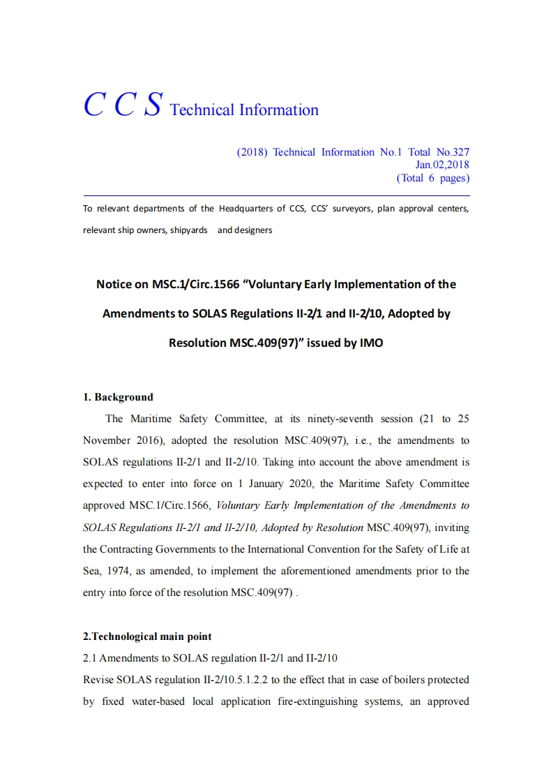 NoticeonMSC.1-Circ.1566-VoluntaryEarlyImplementationofResolutionMSC.409(97)