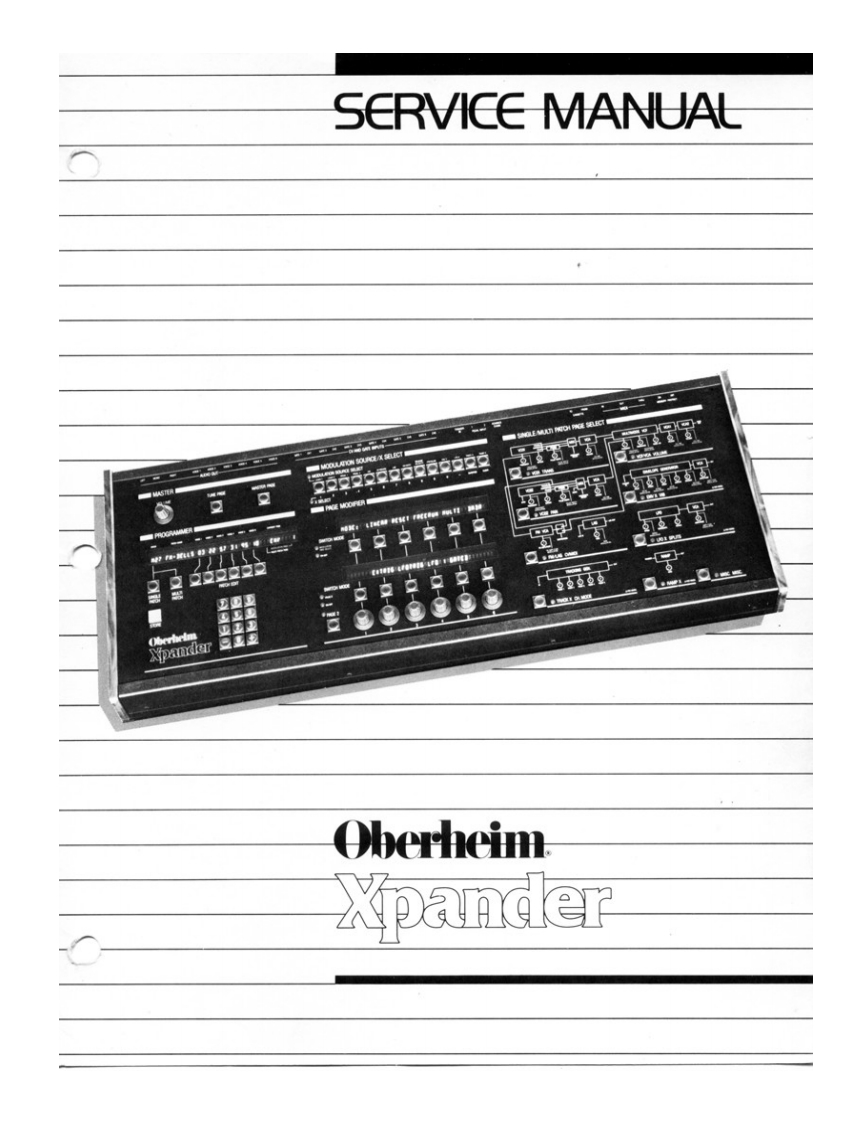 OBERHEIM_XPANDER_维修手册电器原理图