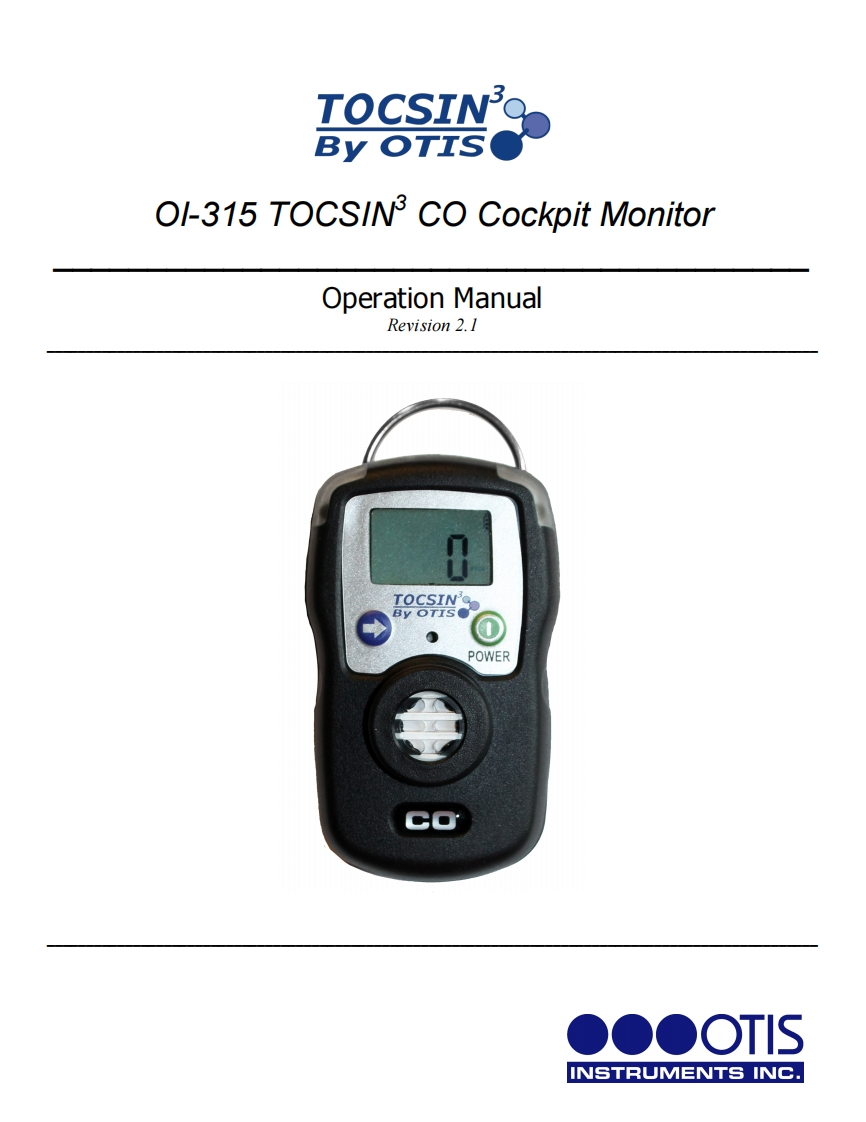 OI-315-TOCSIN3-CO-Cockpit-Monitor-安装调试说明书手册-2-1