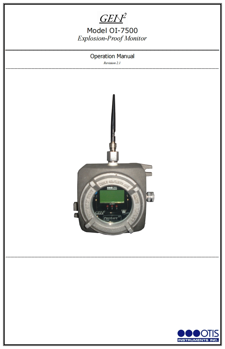 OI-7500-安装调试说明书手册