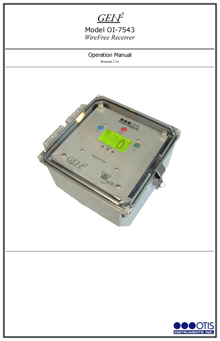 OI-7543-安装调试说明书手册