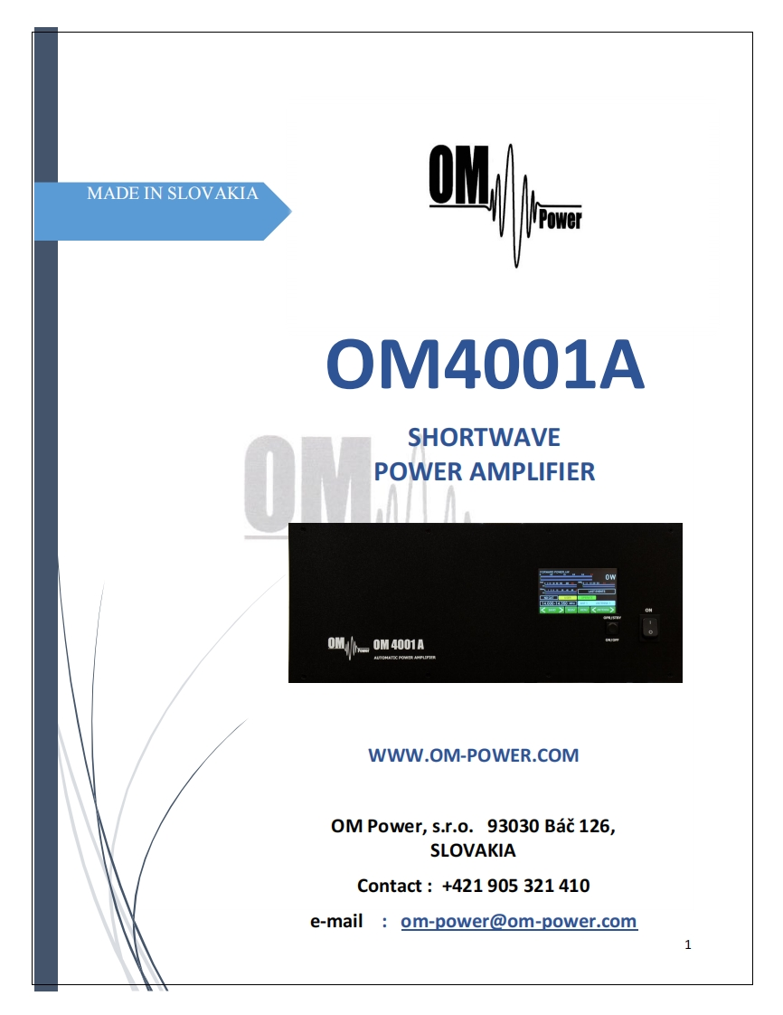 OM_Power_OM4001A_使用说明书手册_2021