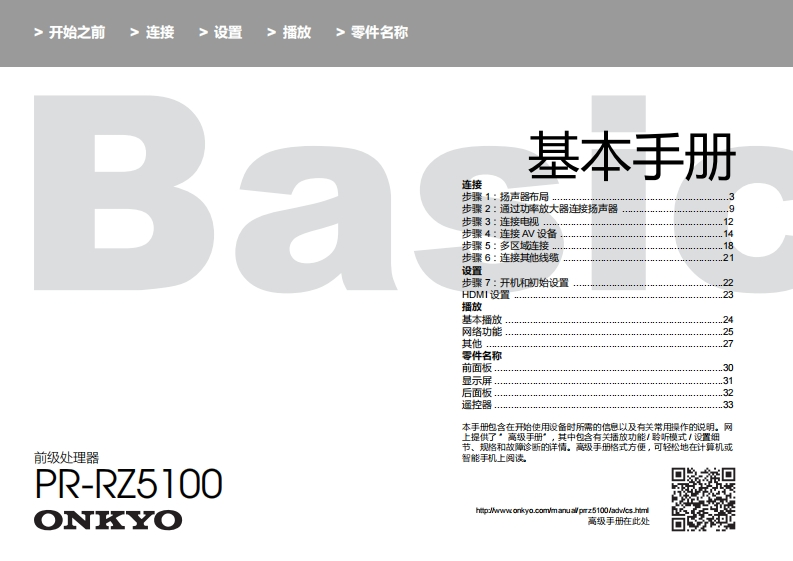 ONKYO-pr-rz5100_bas_manual_操作说明书手册