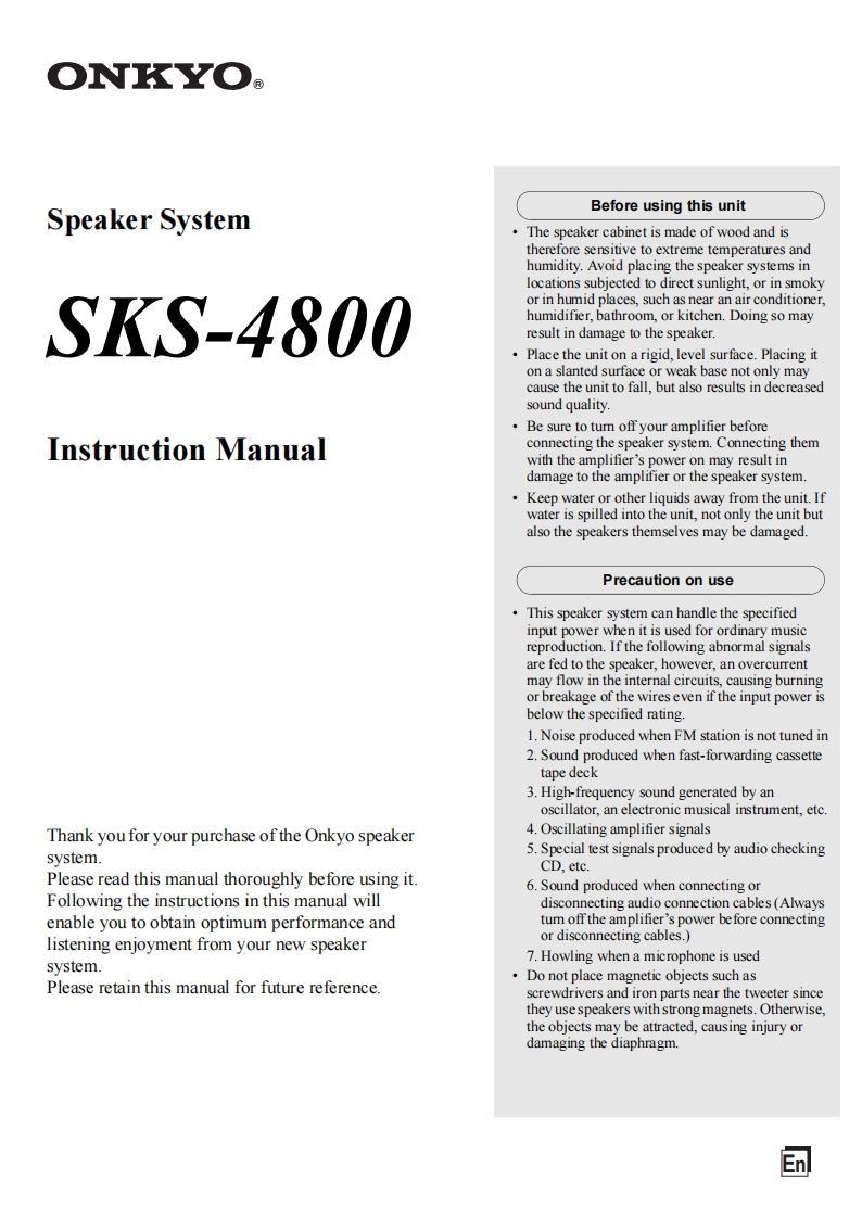 ONKYO-sks-4800_manual_e操作说明书手册
