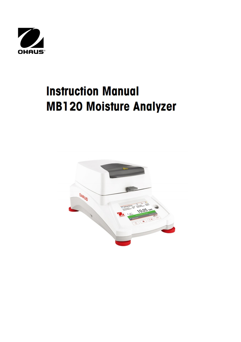 Ohaus-MB120-User-操作说明书手册