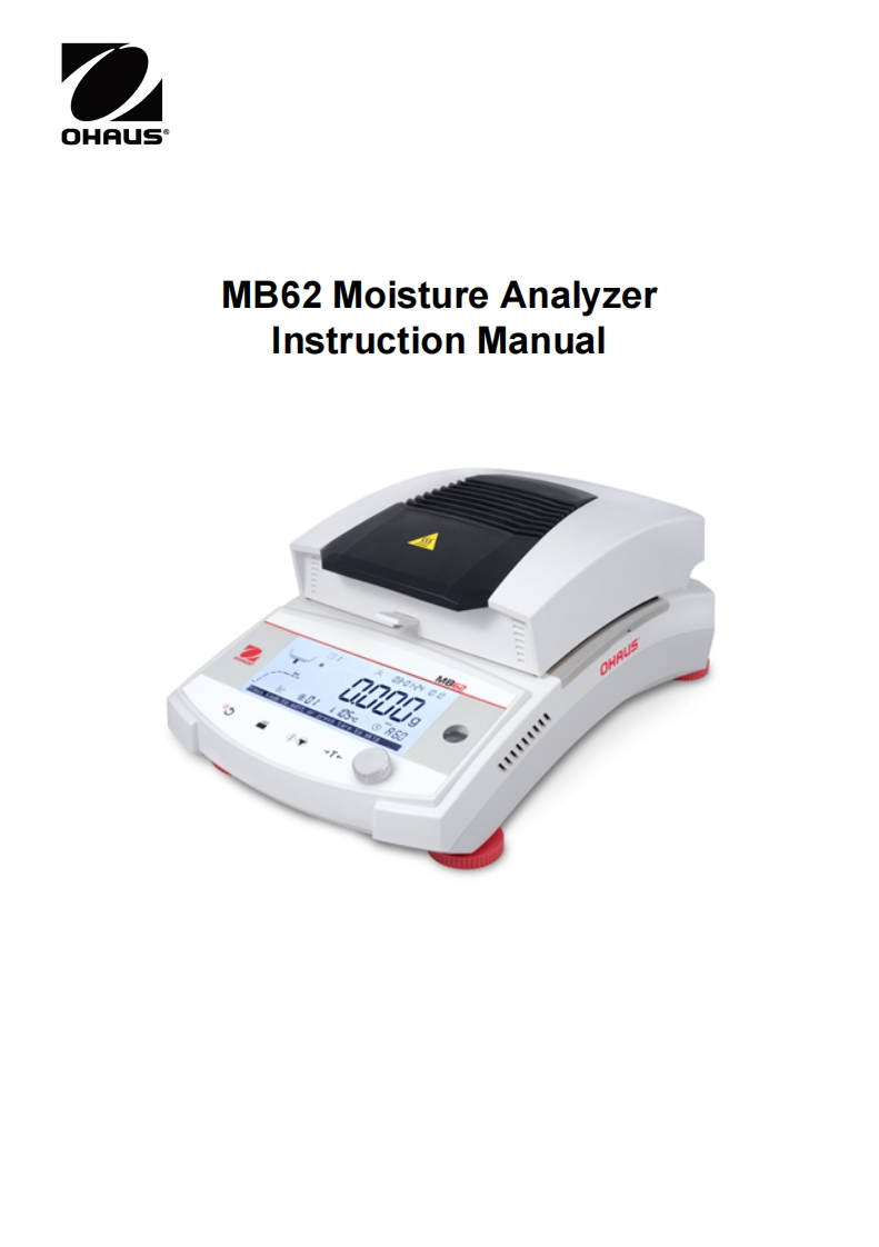Ohaus_Moisture-analyser-balance_MB62_30971923-用户操作说明书手册