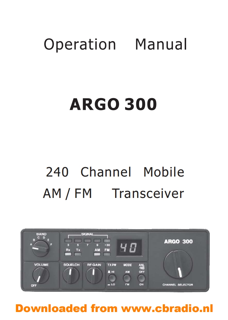 Onwa_ARGO300_使用说明书手册