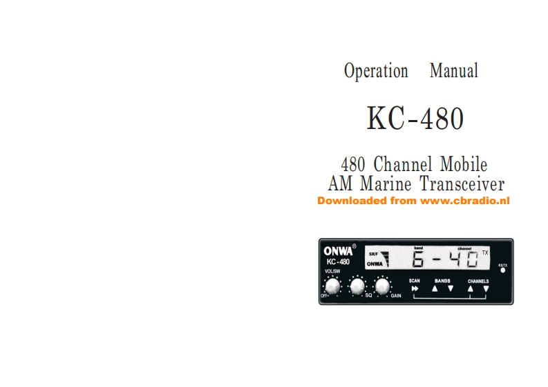 Onwa_KC480_使用说明书手册