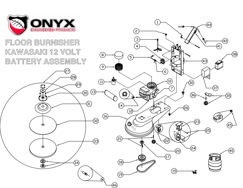 Onyx-Black-Diamnd-Burnisher-维修零部件手册