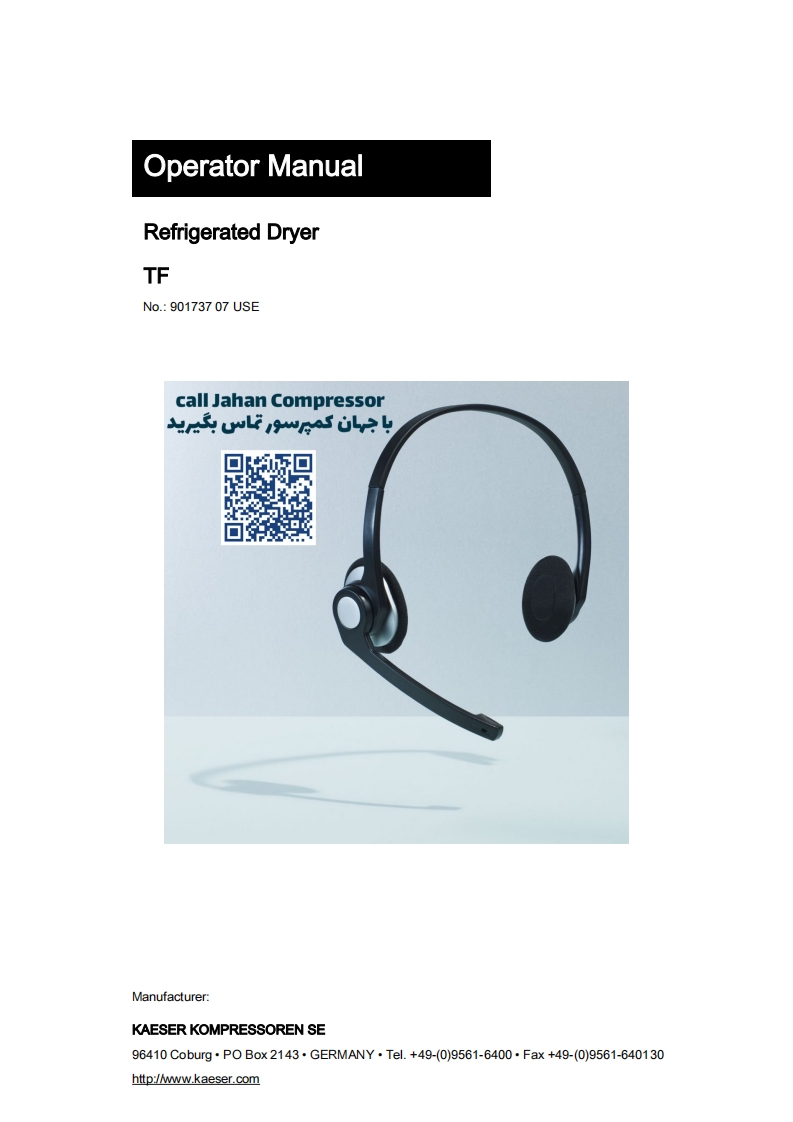 Operator-Manual-Refrigerated-Dryer-TF操作说明书手册